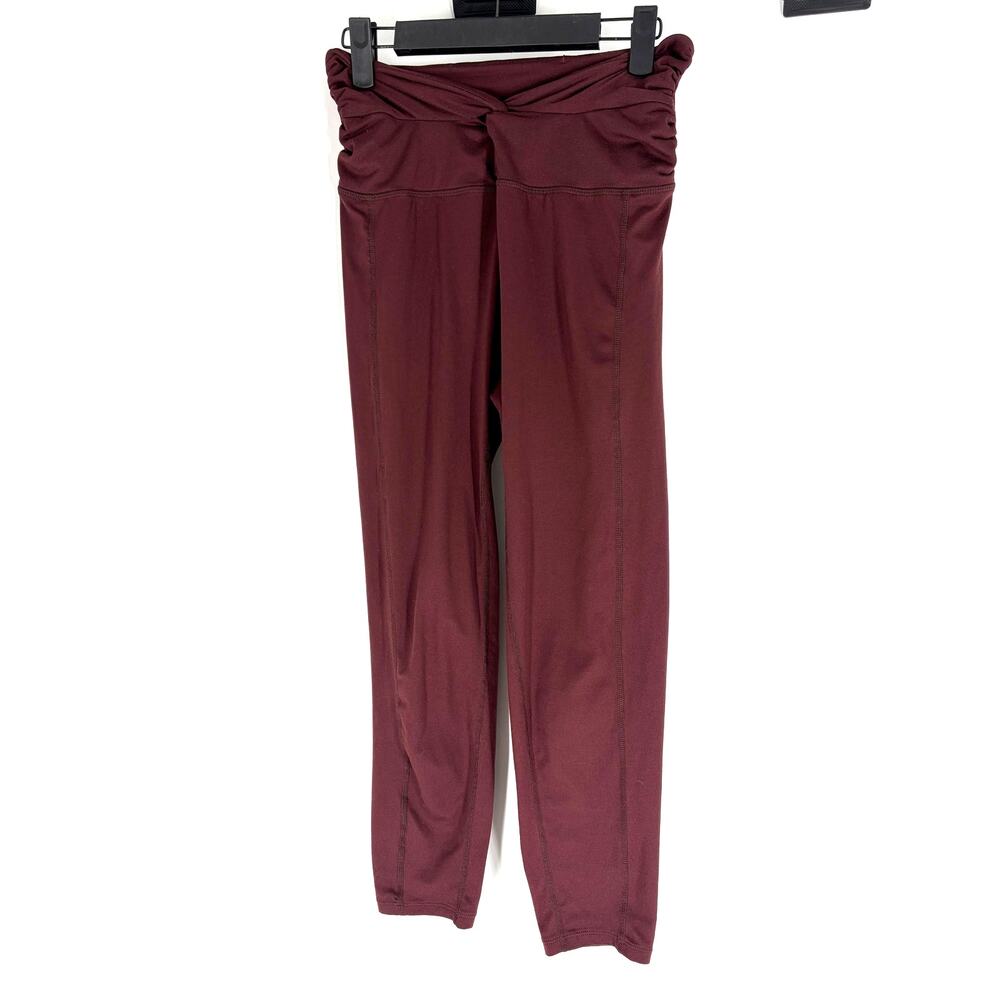 Maroon Free People crossover leggings, M